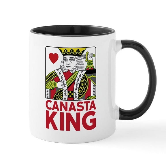 CafePress - Canasta King Mugs - 11 oz Ceramic Mug - Novelty Coffee Tea Cup