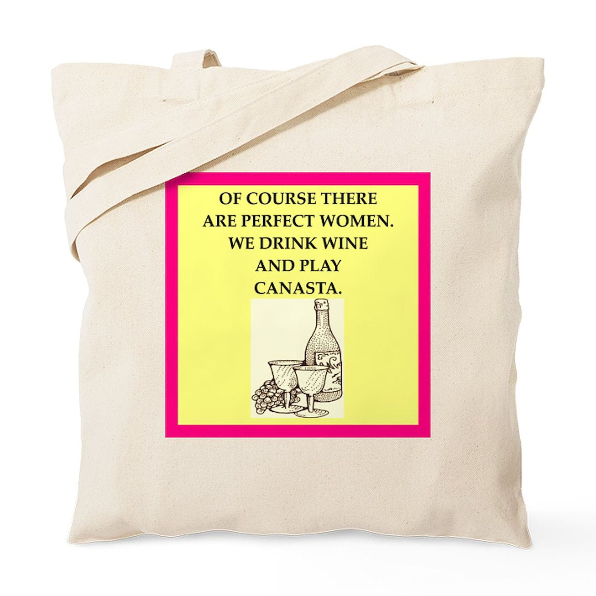 CafePress Natural Canvas Canasta Tote Bag – Reusable Shopping Bag, 15"x18"x6" Medium Size, Professionally Printed