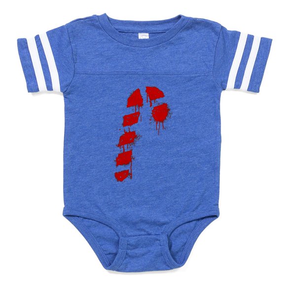 CafePress - Candy Cane Graffitti_Wh - Cute Infant Baby Football Bodysuit