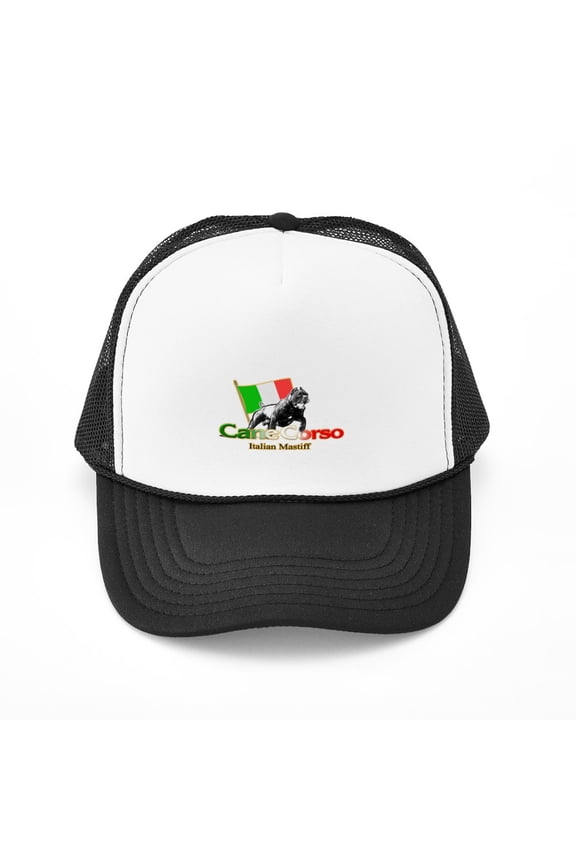 - Cane Corso Run - Adjustable Unisex Printed Trucker Hat with Mesh Back