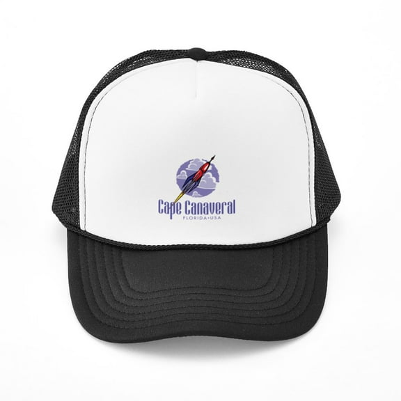 CafePress - Cape Canaveral - Trucker Hat - Polyester Foam Front and Nylon Mesh Weave Back