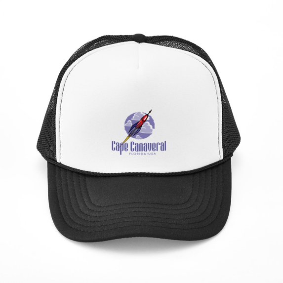 CafePress - Cape Canaveral - Trucker Hat - Polyester Foam Front and Nylon Mesh Weave Back