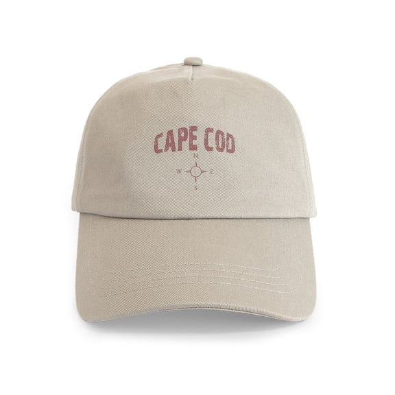 CafePress - Cape Cod Compass Cap - Adjustable 100% Brushed Unisex Casual Cotton Baseball Cap, Beige, 1
