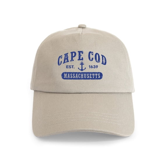 CafePress - Cape Cod Est. 1639 Cap - Adjustable 100% Brushed Unisex Casual Cotton Baseball Cap, Beige, 1
