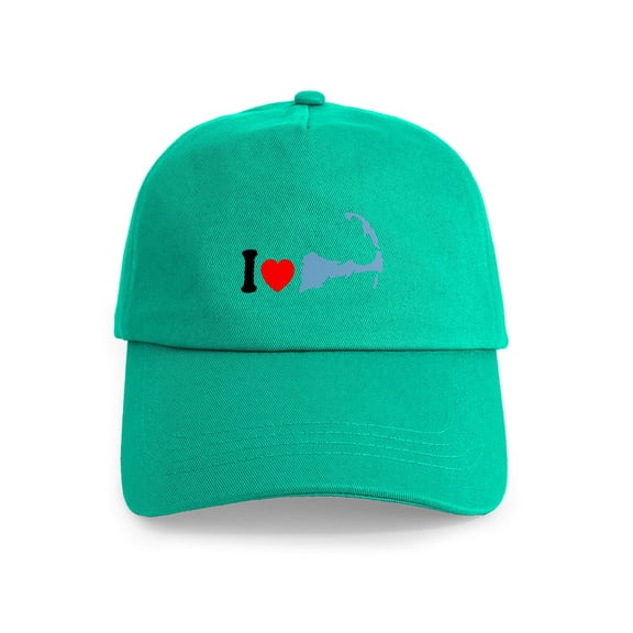 CafePress - Cape Cod MA I Love Cape Cod. Cap - Adjustable 100% Brushed Unisex Casual Cotton Baseball Cap, Beige, 1