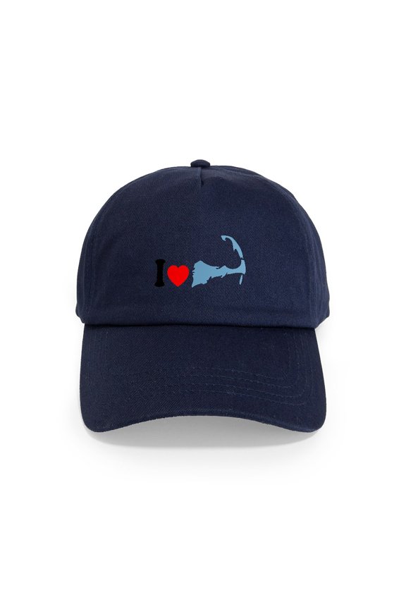 - Cape Cod MA I Love Cape Cod. Cap - Adjustable 100% Brushed Unisex Casual Cotton Baseball Cap, Beige, 1