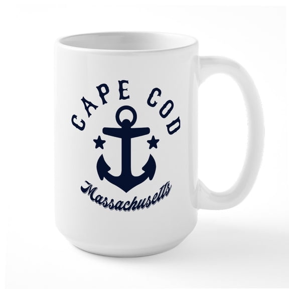 CafePress - Cape Cod Mugs - 15 oz Ceramic Large White Novelty Mug