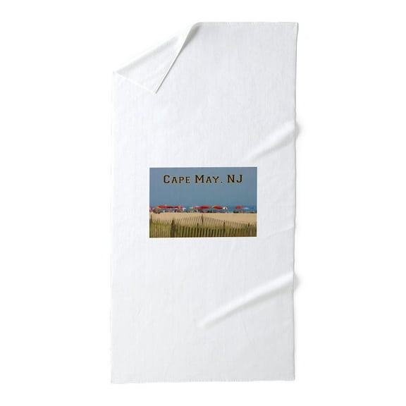 CafePress - Cape May, NJ Beach Scene - Large Beach Towel, Soft 30"x60" Towel with Unique Design