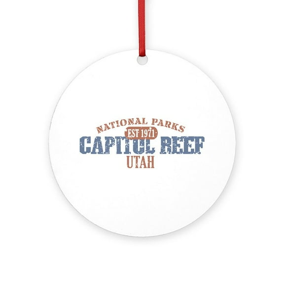 CafePress - Capitol Reef National Park UT -  Round Wood Ornament 4"