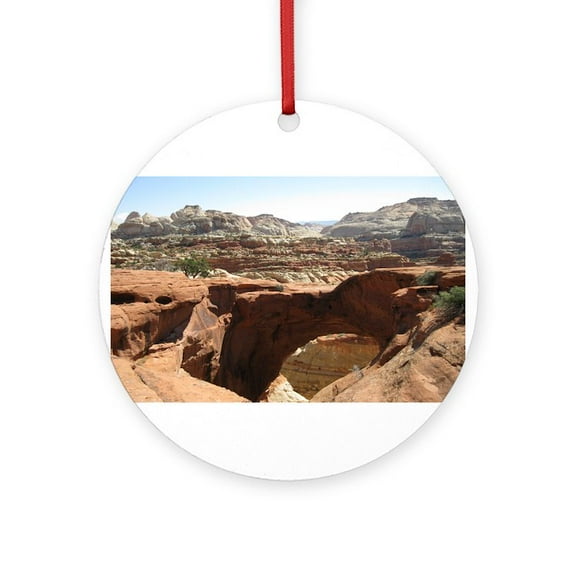CafePress - Capitol Reef -  Round Wood Ornament 4"
