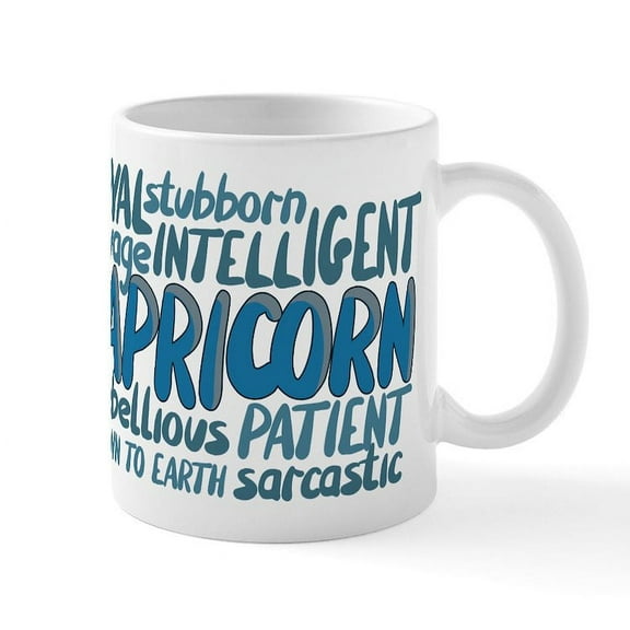 CafePress - Capricorn Word Cloud - 11 oz Ceramic Mug - Novelty Coffee Tea Cup