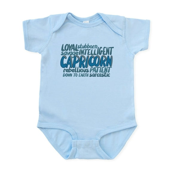 CafePress - Capricorn Word Cloud Baby Light Bodysuit - Baby Light Bodysuit, Size Newborn - 24 Months