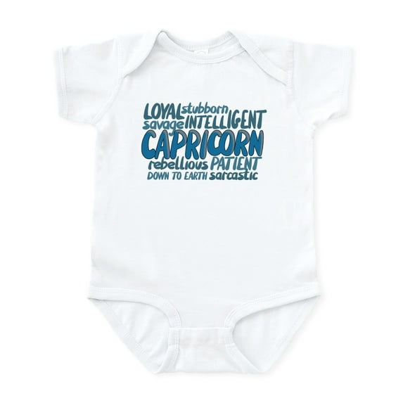 CafePress - Capricorn Word Cloud Baby Light Bodysuit - Baby Light Bodysuit, Size Newborn - 24 Months