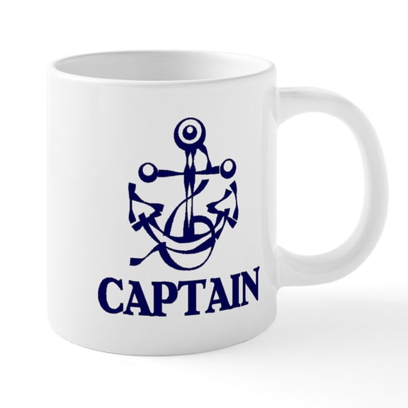 CafePress - Captain - 20 Oz White Ceramic Mega Mug