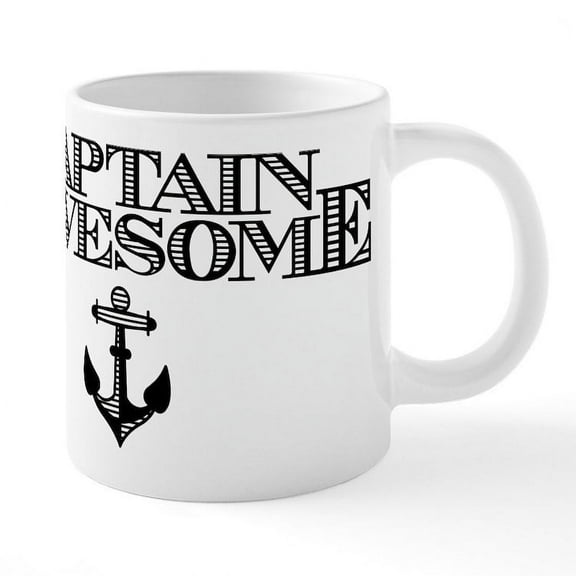 CafePress - Captain Awesome Mugs - 20 Oz White Ceramic Mega Mug