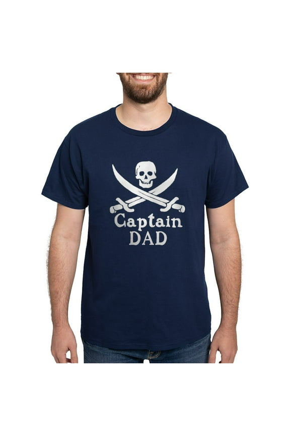 - Captain Dad T Shirt - Men's Classic Graphic Cotton T-Shirt