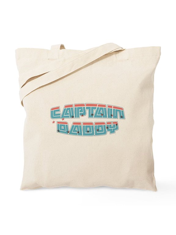 - Captain Daddy Tote Bag - Unisex Canvas Tote Bag, Beige, 1-Piece