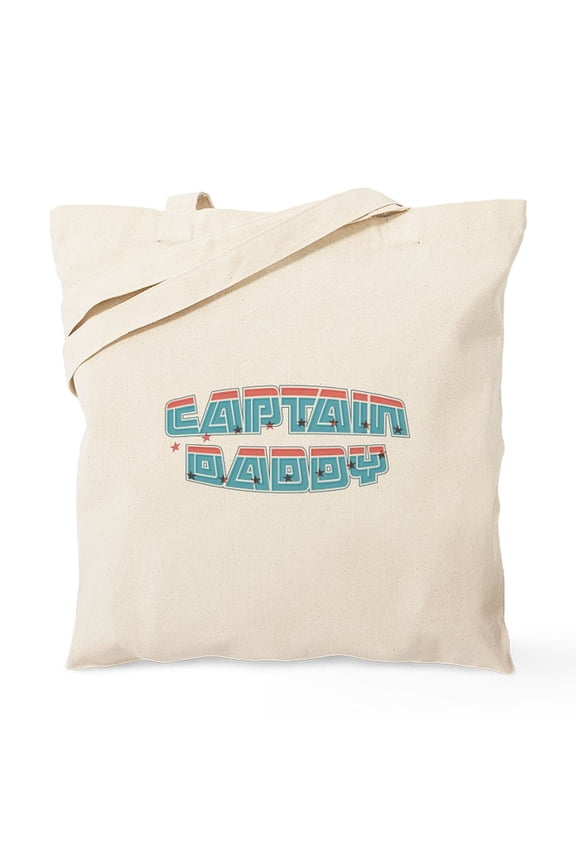 - Captain Daddy Tote Bag - Unisex Canvas Tote Bag, Beige, 1-Piece