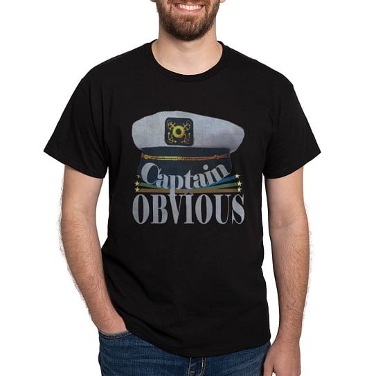 CafePress - Captain Obvious Men's Value T Shirt - Men's Classic Cotton T-Shirts