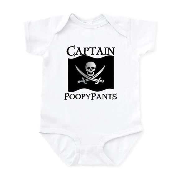CafePress - Captain Poopypants Infant Bodysuit - Baby Light Bodysuit, Size Newborn - 24 Months