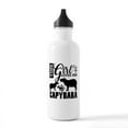 thumbnail image 1 of CafePress - Capybara Stainless Water Bottle 1 - Stainless Steel Water Bottle, Sports Bottle, 1.0L, 1 of 5