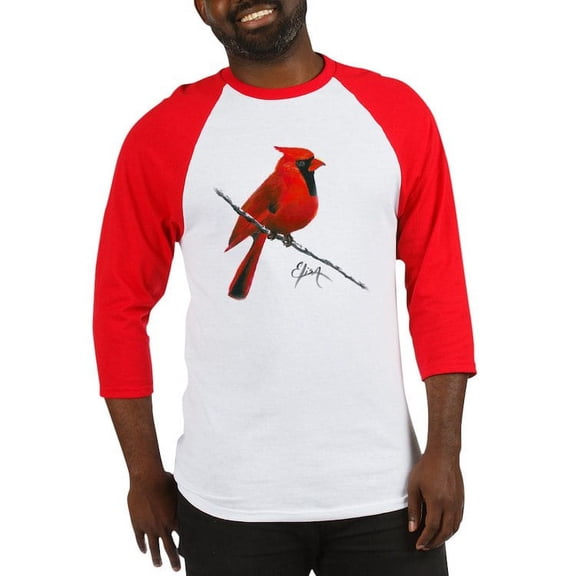 CafePress - Cardinal (2) Baseball Jersey - Cotton Baseball Jersey, 3/4 Raglan Sleeve Shirt