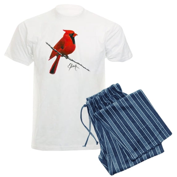 CafePress - Cardinal (2) Men's Light Pajamas - Men's Light Loose Fit Cotton Pajama Set