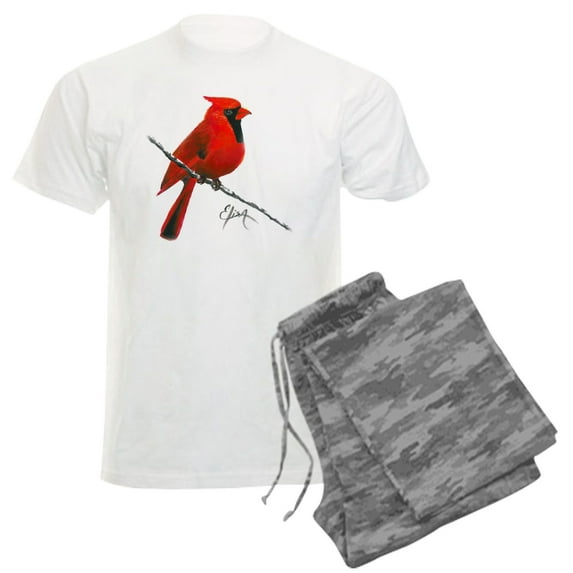 CafePress - Cardinal (2) Men's Light Pajamas - Men's Light Loose Fit Cotton Pajama Set