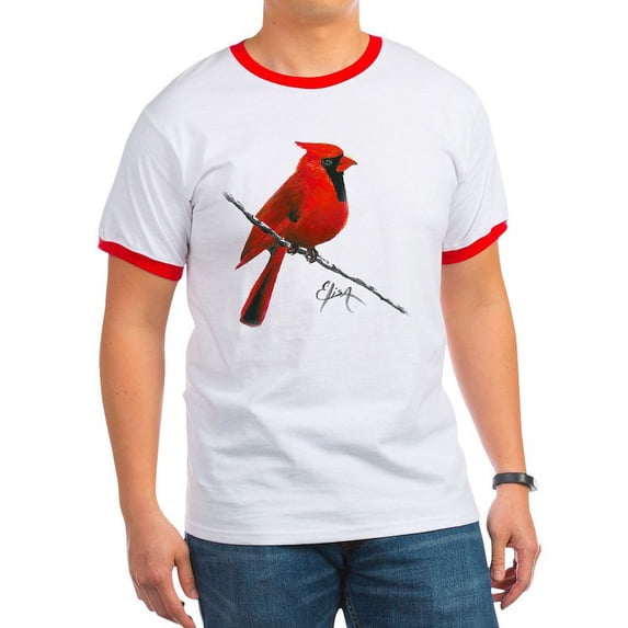CafePress - Cardinal (2) Ringer T - 100% Cotton Ringed T-Shirt