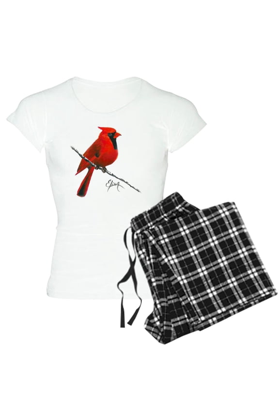 - Cardinal (2) Women's Light Pajamas - Women's Short Sleeve Print T-Shirt and Pants Light Cotton Pajama Set
