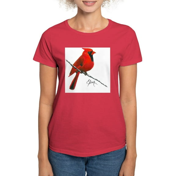 CafePress - Cardinal (2) Women's T Shirt - Women's Traditional Fit Dark T-Shirt