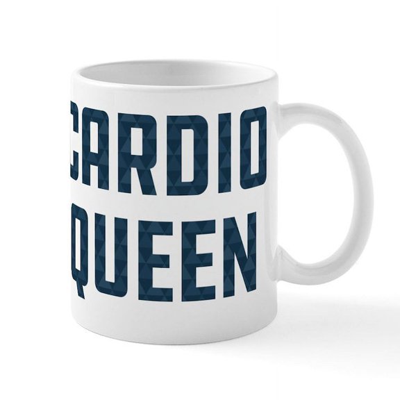 CafePress - Cardio Queen Pattern - 11 oz Ceramic Mug - Novelty Coffee Tea Cup