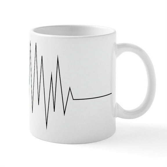 CafePress - Cardiogram - 11 oz Ceramic Mug - Novelty Coffee Tea Cup