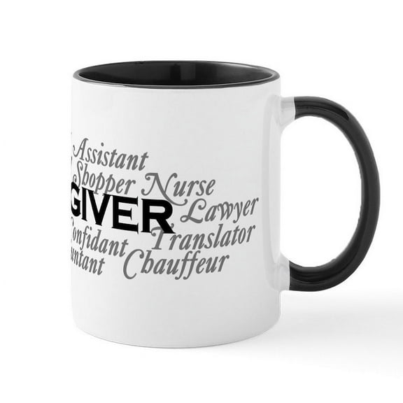 CafePress - Caregiver Mug - 11 oz Ceramic Mug - Novelty Coffee Tea Cup