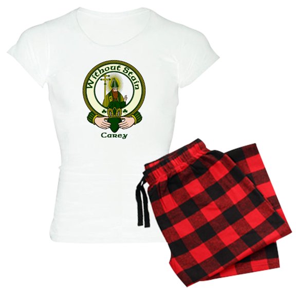 CafePress - Carey Clan Motto Women's Light Pajamas - Women's Short Sleeve Print T-Shirt and Pants Light Cotton Pajama Set
