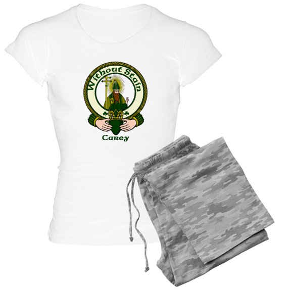 CafePress - Carey Clan Motto Women's Light Pajamas - Women's Short Sleeve Print T-Shirt and Pants Light Cotton Pajama Set