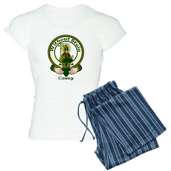 CafePress - Carey Clan Motto Women's Light Pajamas - Women's Short Sleeve Print T-Shirt and Pants Light Cotton Pajama Set