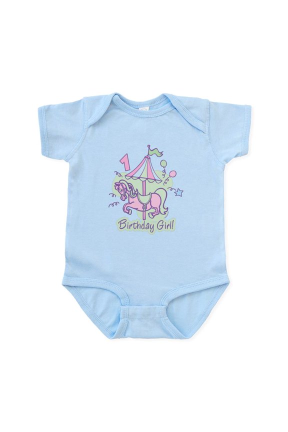 - Carousel Birthday First Baby Light Bodysuit - Baby Light Bodysuit, Size Newborn - 24 Months