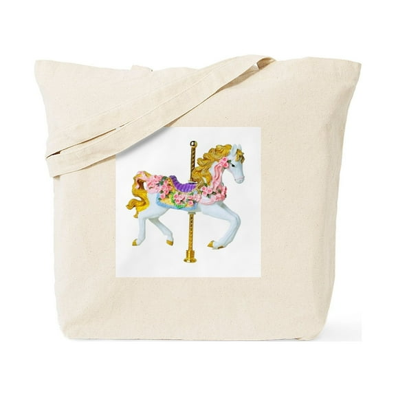 CafePress - Carousel Horse Tote Bag - Unisex Canvas Tote Bag, Beige, 1-Piece