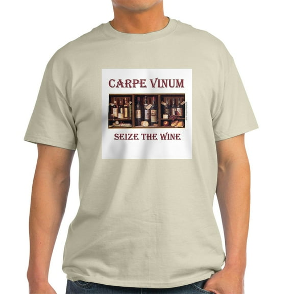 CafePress - Carpe Vinum Seize The Wine Ash Grey T Shirt - Men's Classic Graphic T-Shirt
