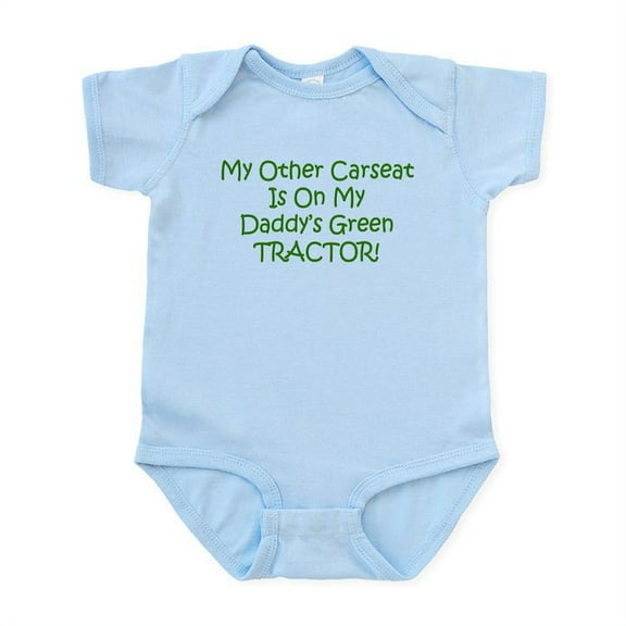 CafePress - Carseat Daddys Green Tractor Infant Bodysuit - Baby Light Bodysuit, Size Newborn - 24 Months