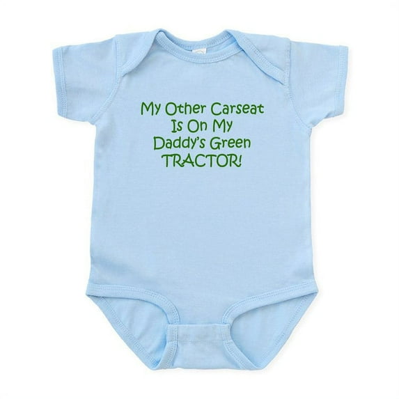 CafePress - Carseat Daddys Green Tractor Infant Bodysuit - Baby Light Bodysuit, Size Newborn - 24 Months