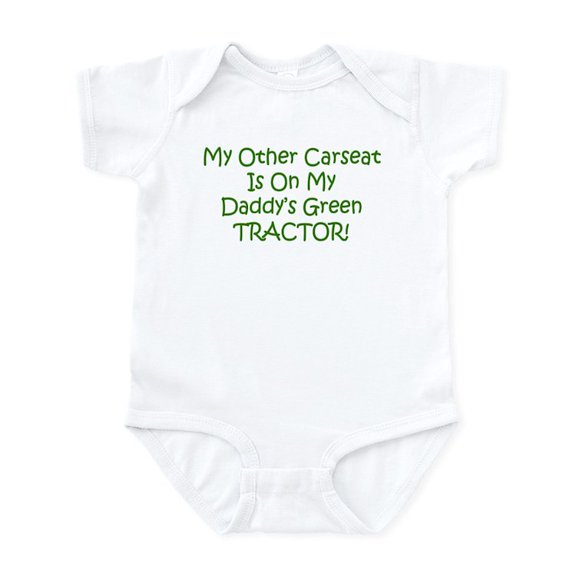 CafePress - Carseat Daddys Green Tractor Infant Bodysuit - Baby Light Bodysuit, Size Newborn - 24 Months