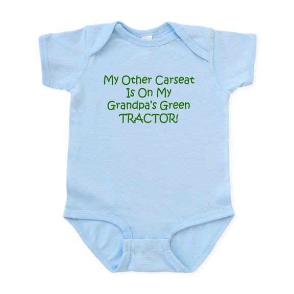CafePress - Carseat Grandpas Green Tractor Infant Bodysuit - Baby Light Bodysuit, Size Newborn - 24 Months