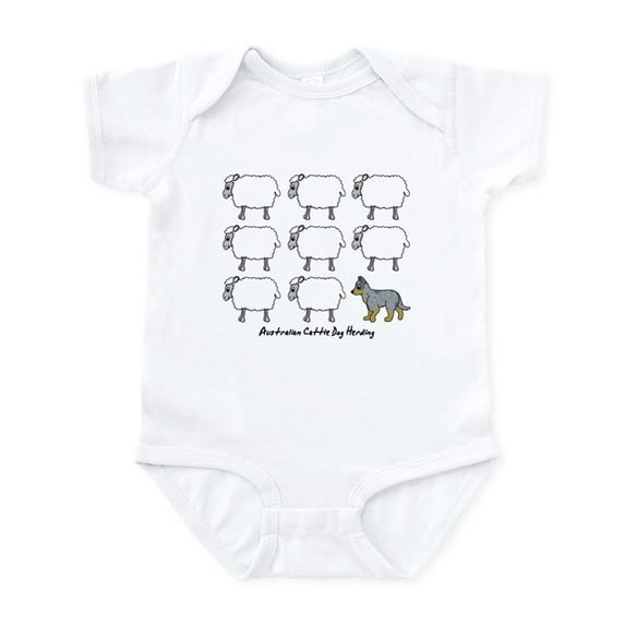 CafePress - Cartoon Blue Heeler Herding Infant Bodysuit - Baby Light Bodysuit, Size Newborn - 24 Months