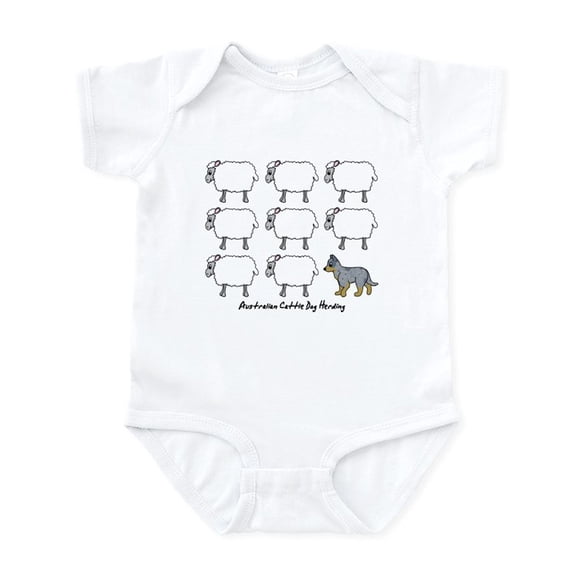 CafePress - Cartoon Blue Heeler Herding Infant Bodysuit - Baby Light Bodysuit, Size Newborn - 24 Months