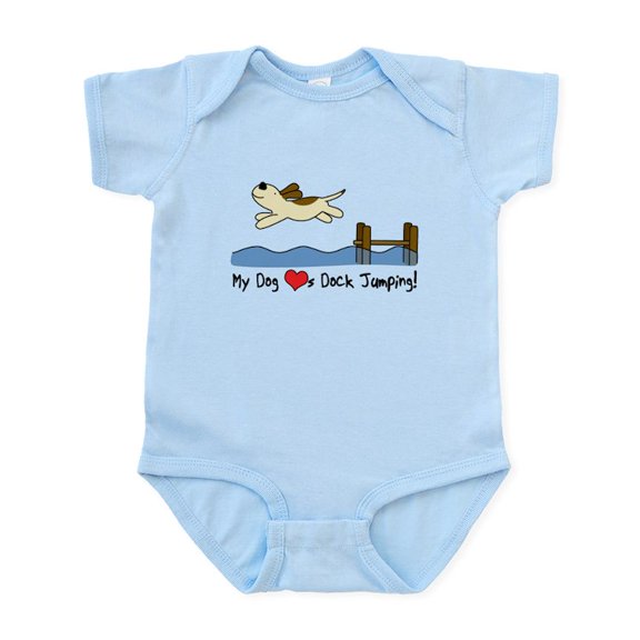 CafePress - Cartoon Dock Jumping Infant Bodysuit - Baby Light Bodysuit, Size Newborn - 24 Months