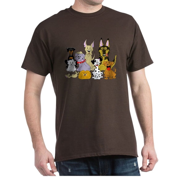 CafePress - Cartoon Dog Pack Dark T Shirt - Men's Classic Graphic Cotton T-Shirt