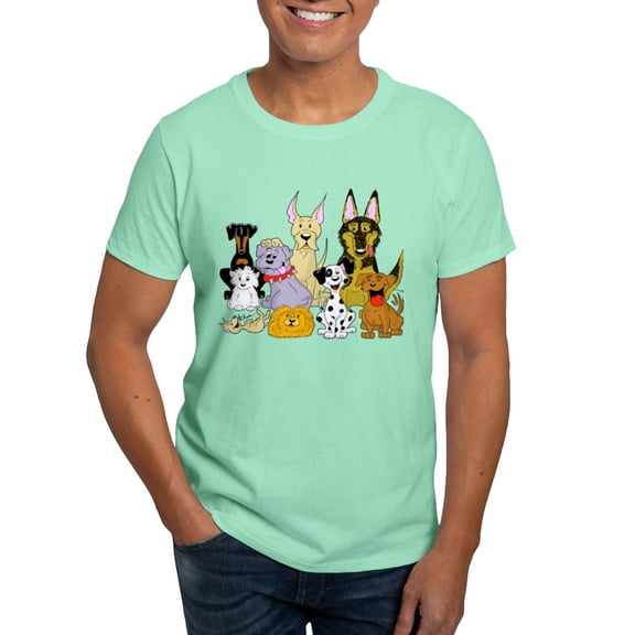 CafePress - Cartoon Dog Pack Dark T Shirt - Men's Classic Graphic Cotton T-Shirt