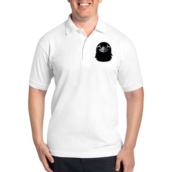 CafePress - Cartoon Raven Smiling - Golf Shirt, Pique Knit Golf Polo